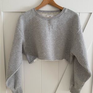 TNA Heather Gray Cropped Crew